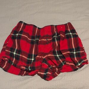 Stars Above Red Plaid Women's Shorts